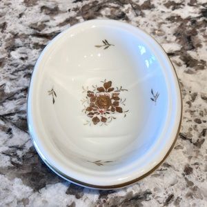 Vintage Lefton Soap Dish Hand Painted Porcelain Gold Floral